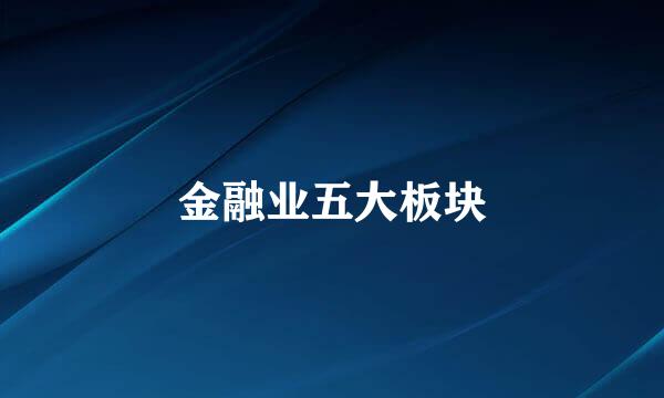 金融业五大板块