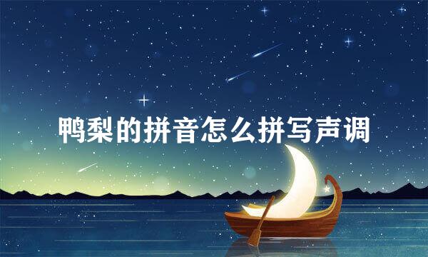 鸭梨的拼音怎么拼写声调