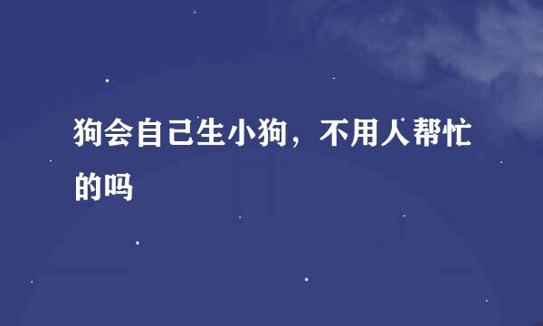 狗会自己生小狗，不用人帮忙的吗