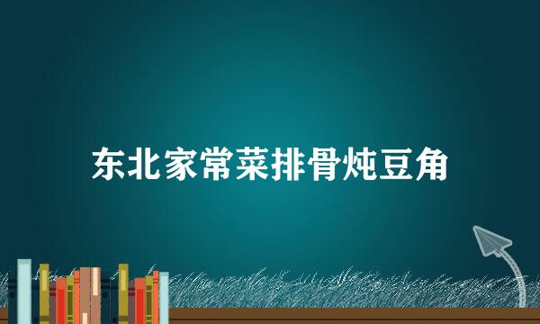 东北家常菜排骨炖豆角