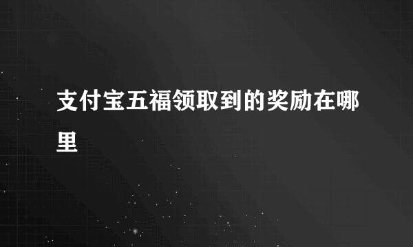 支付宝五福领取到的奖励在哪里