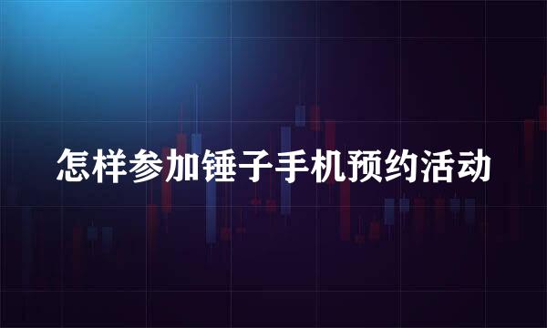 怎样参加锤子手机预约活动