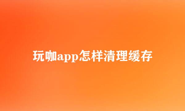 玩咖app怎样清理缓存