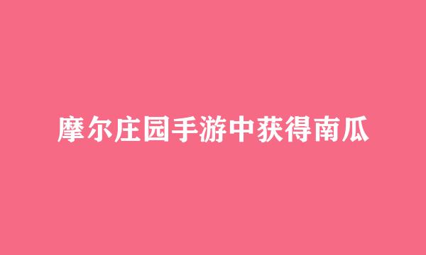 摩尔庄园手游中获得南瓜