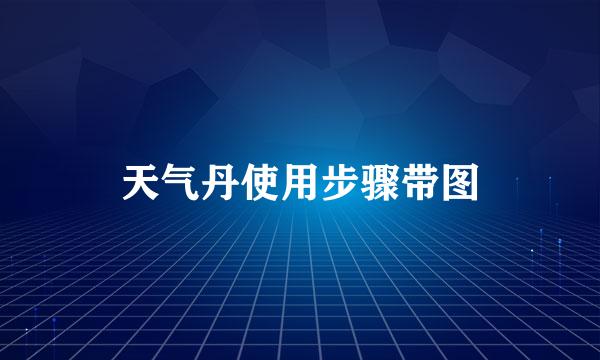天气丹使用步骤带图