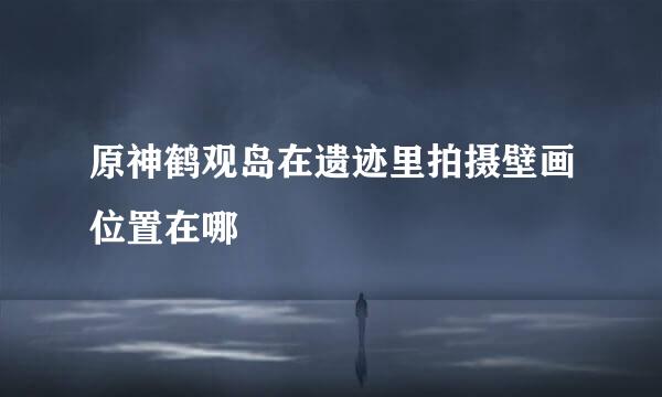 原神鹤观岛在遗迹里拍摄壁画位置在哪