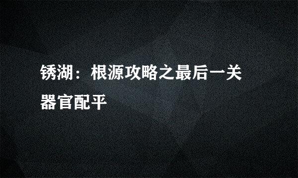 锈湖：根源攻略之最后一关 器官配平