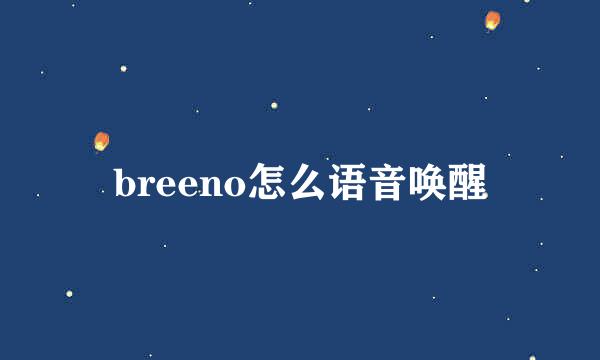 breeno怎么语音唤醒