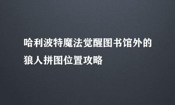 哈利波特魔法觉醒图书馆外的狼人拼图位置攻略