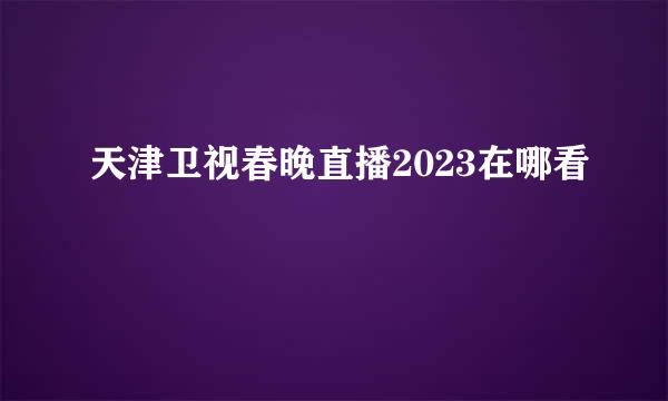 天津卫视春晚直播2023在哪看
