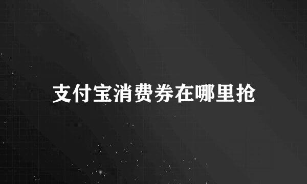 支付宝消费券在哪里抢