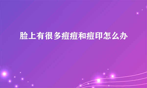 脸上有很多痘痘和痘印怎么办