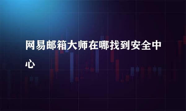 网易邮箱大师在哪找到安全中心