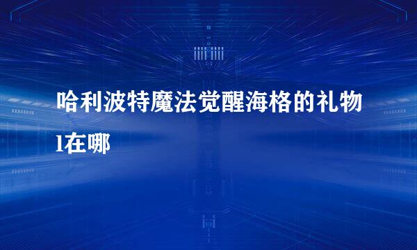 哈利波特魔法觉醒海格的礼物l在哪