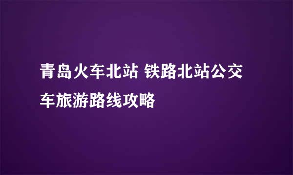 青岛火车北站 铁路北站公交车旅游路线攻略