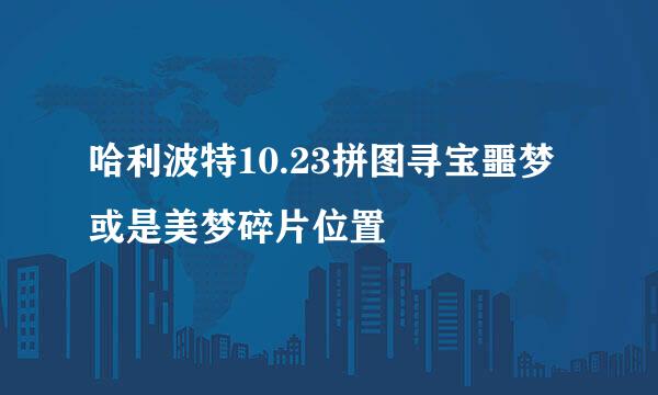 哈利波特10.23拼图寻宝噩梦或是美梦碎片位置