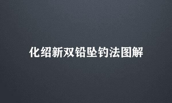 化绍新双铅坠钓法图解