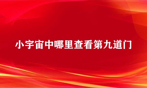 小宇宙中哪里查看第九道门