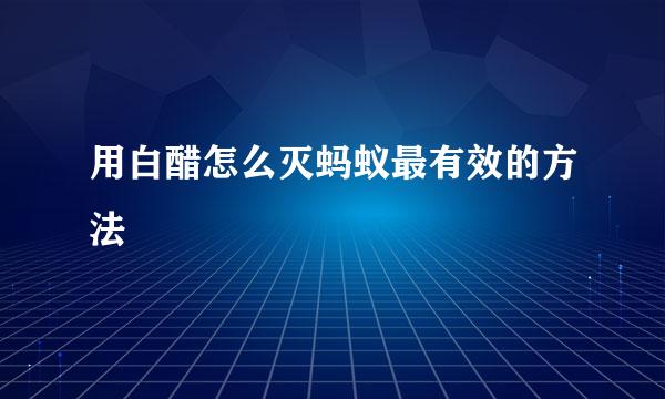 用白醋怎么灭蚂蚁最有效的方法