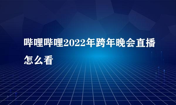 哔哩哔哩2022年跨年晚会直播怎么看