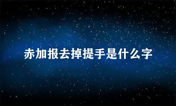 赤加报去掉提手是什么字