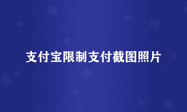 支付宝限制支付截图照片