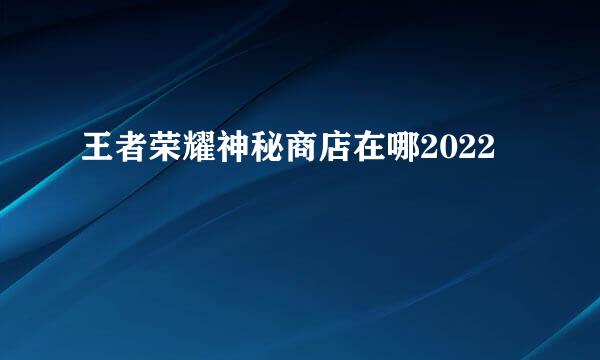 王者荣耀神秘商店在哪2022