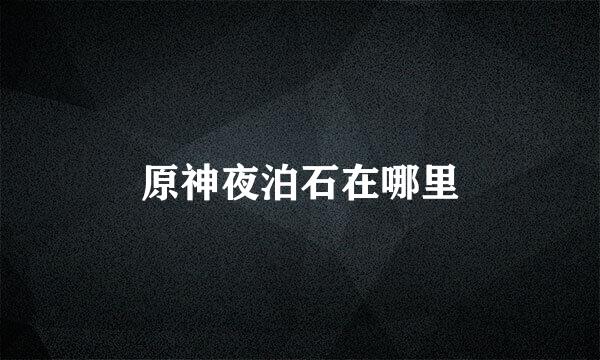 原神夜泊石在哪里