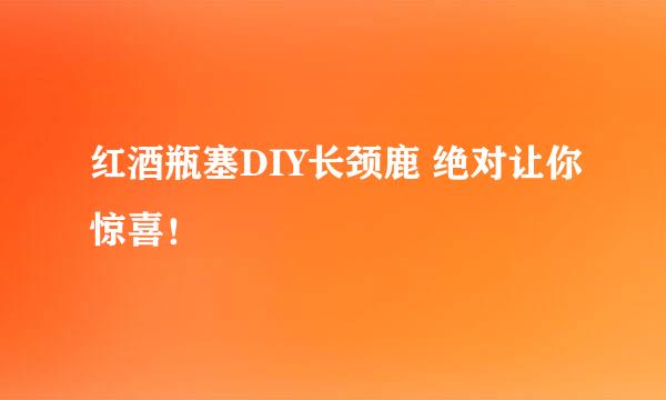 红酒瓶塞DIY长颈鹿 绝对让你惊喜！
