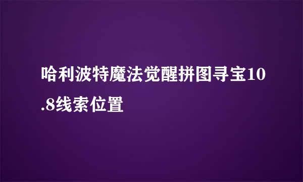 哈利波特魔法觉醒拼图寻宝10.8线索位置