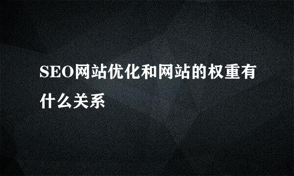 SEO网站优化和网站的权重有什么关系