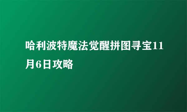 哈利波特魔法觉醒拼图寻宝11月6日攻略