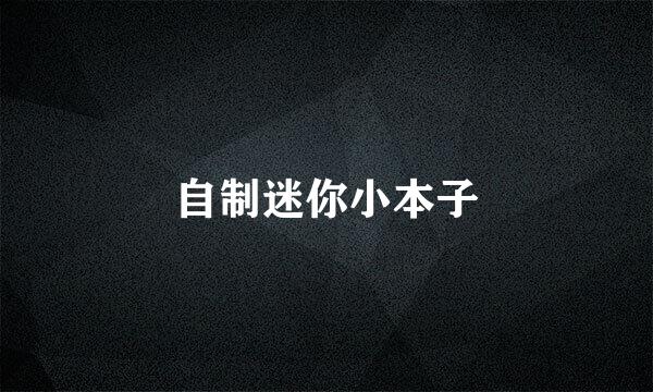 自制迷你小本子