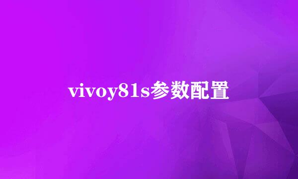 vivoy81s参数配置
