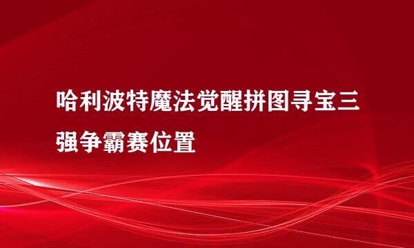 哈利波特魔法觉醒拼图寻宝三强争霸赛位置