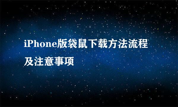 iPhone版袋鼠下载方法流程及注意事项