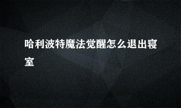哈利波特魔法觉醒怎么退出寝室