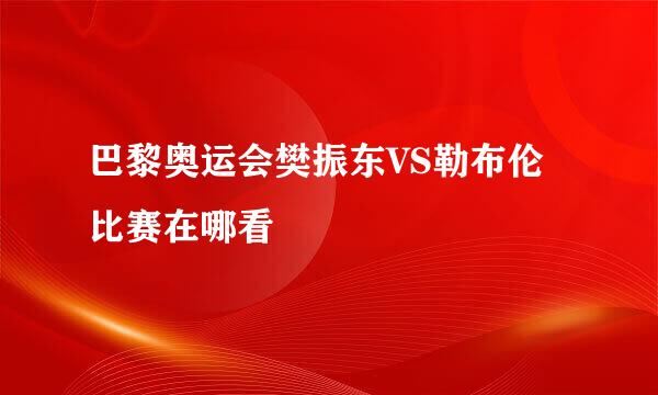 巴黎奥运会樊振东VS勒布伦比赛在哪看