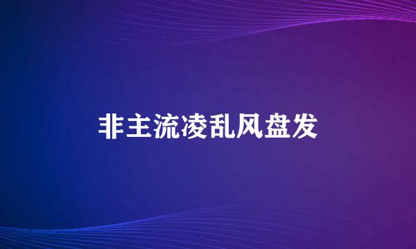 非主流凌乱风盘发