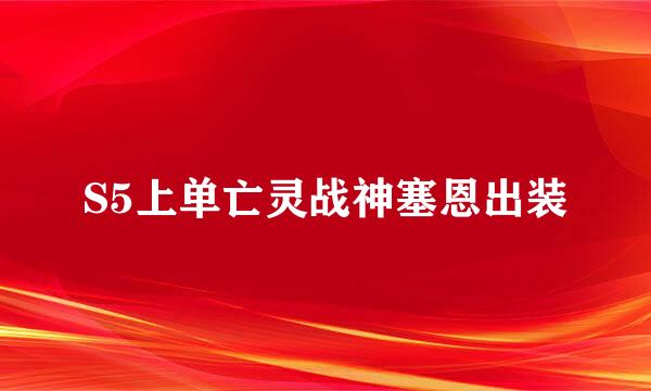 S5上单亡灵战神塞恩出装