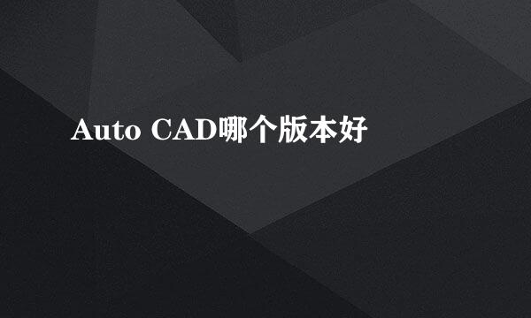Auto CAD哪个版本好