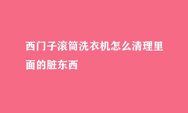 西门子滚筒洗衣机怎么清理里面的脏东西
