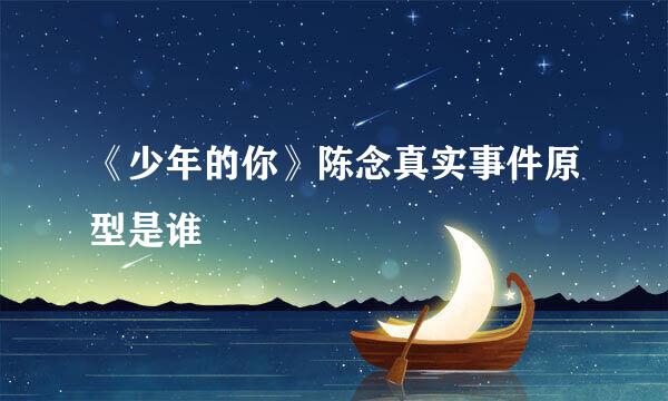 《少年的你》陈念真实事件原型是谁