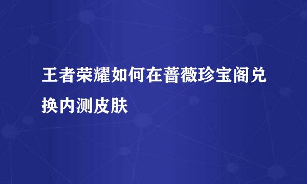 王者荣耀如何在蔷薇珍宝阁兑换内测皮肤