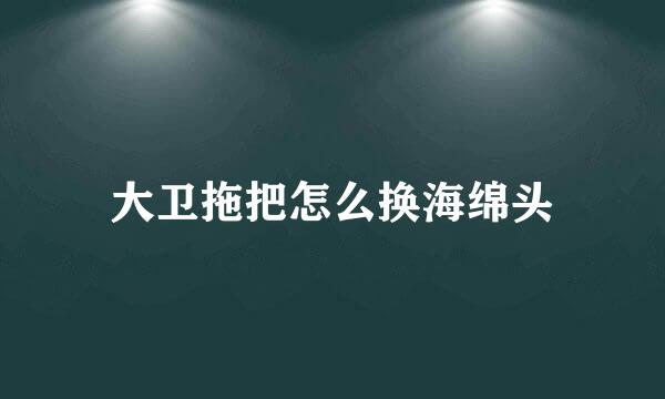 大卫拖把怎么换海绵头