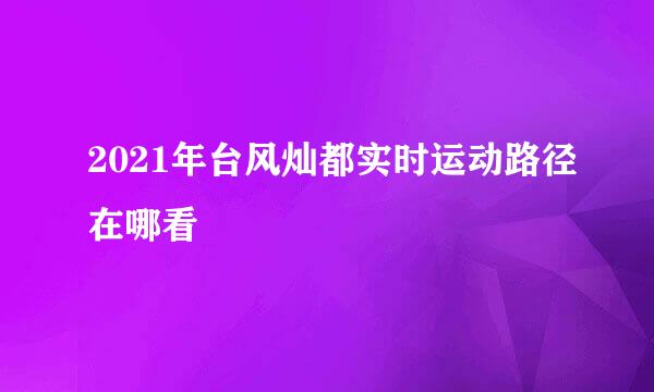2021年台风灿都实时运动路径在哪看