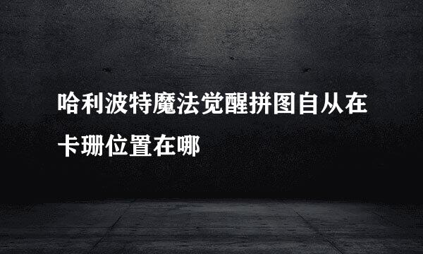 哈利波特魔法觉醒拼图自从在卡珊位置在哪