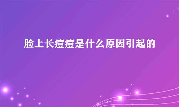 脸上长痘痘是什么原因引起的