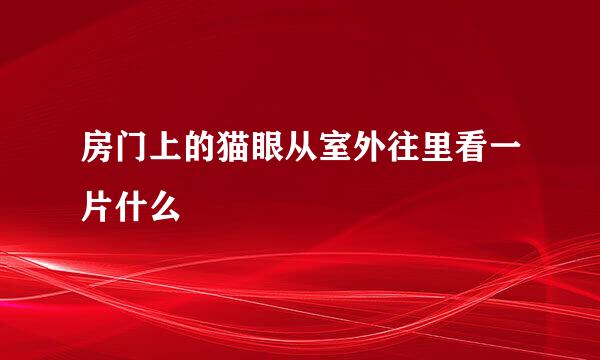 房门上的猫眼从室外往里看一片什么