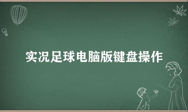 实况足球电脑版键盘操作
